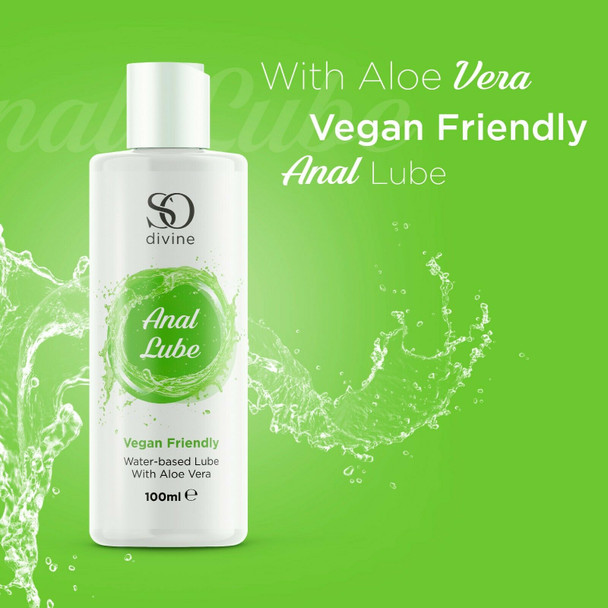 So Divine Anal Water Based Lubricant With Aloe Vera | 100 ml | Vegan Lube Glide