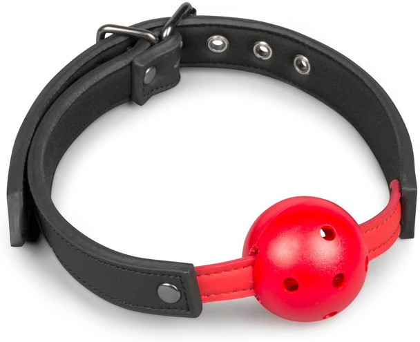 EasyToys Breathing Ball Gag With PVC Ball | Red Colour | PVC Bondage Gag Ball