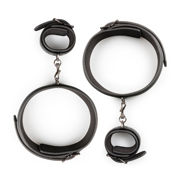 EasyToys Thigh & Wrist Cuff Restriant Set | Faux Leather Handcuffs