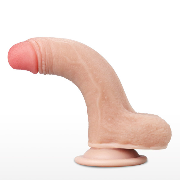 LoveToy 7'' Sliding Skin Dual Layer Dildo Dong | Realistic Very Soft Body Safe