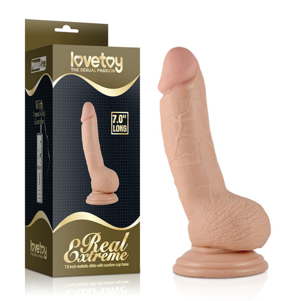 LoveToy 7" Real Extreme Realistic Dildo | Realistic Dildo With Suction Cup Base