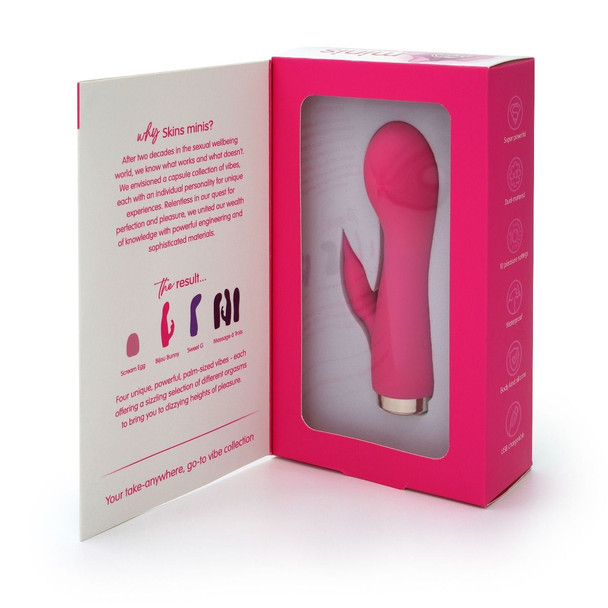 Skins Mini’s Bijou Bunny Vibrator | Women G Spot Rabbit Vibrator USB Charging