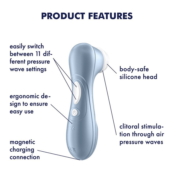 Satisfyer Pro 2 Next Generation Clitoral Vibrator Blue | Suction Stimulator  | Sensual Female Clit Vibrator | Sex Toy