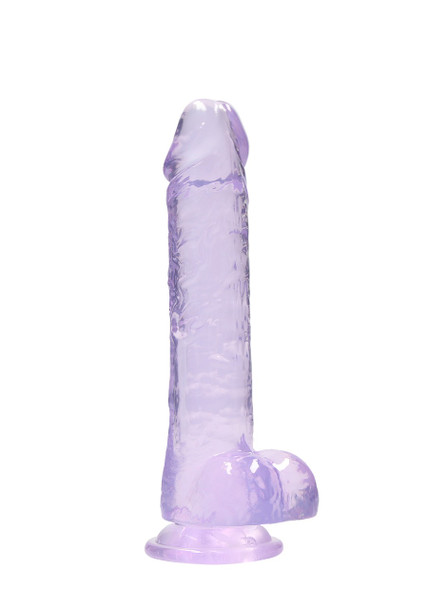 RealRock Realistic 8" Inch / 19cm Dildo with Balls | Purple Rocksolid Super Flexible Dildo