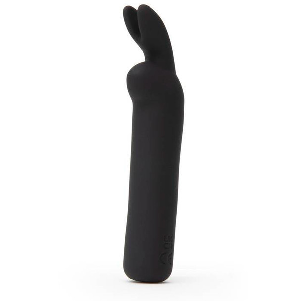 Happy Rabbit Rechargeable Rabbit Ears Bullet Vibrator | Black Silicone Waterproof