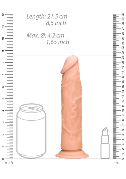 Real Rock Realistic Dildo Dong 8" Inch  | Suction Cup Strap-On | Unisex Dildos Sex Toy