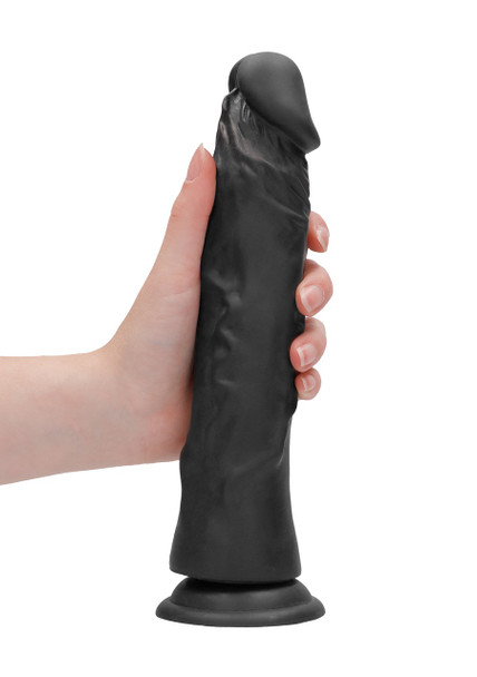 Real Rock Realistic Dildo Dong 9" Inch Black  | Suction Cup Strap-On | Unisex Dildos Sex Toy