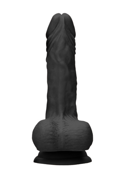 Real Rock Realistic Dildo Dong 9" Inch With Balls Black | Suction Cup Strap-On | Unisex Dildos Sex Toy