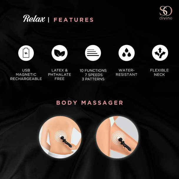 So Divine Relax Wand Body Massager | Multi Speed Strong Vibration Vibrator