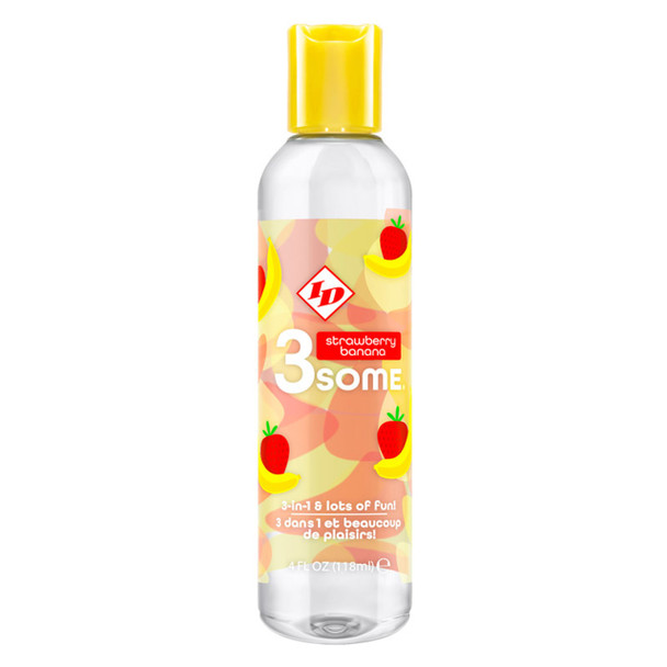 ID 3Some 3 in 1 Lick Massage Lotion Lube | Strawberry Banana  Fruit Flavour 