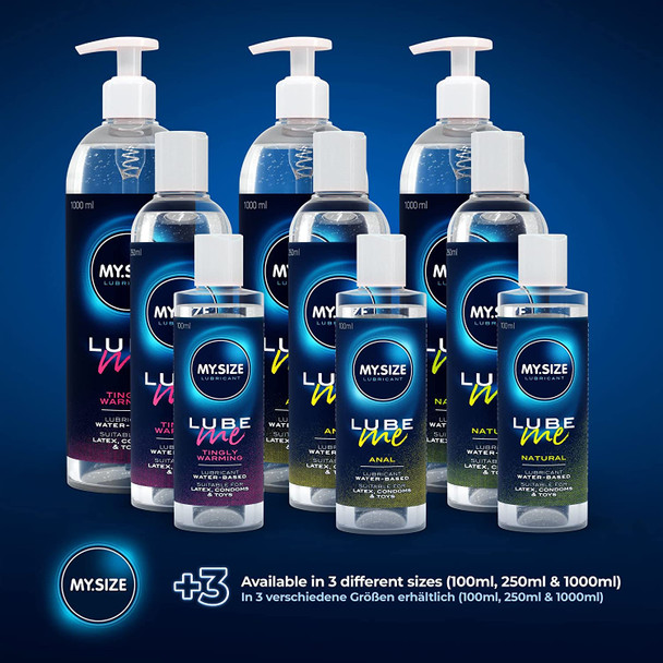 MY SIZE Lube Me Natural Premium Lubricant 250ml | Water Based Lube Glide | Suitable With Latex Condoms & Toys