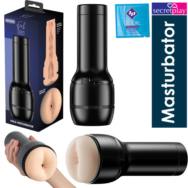  Kiiroo Male Butt Feel Stroker | Realistic Flesh Pale Ass Masturbator | Sex Toy