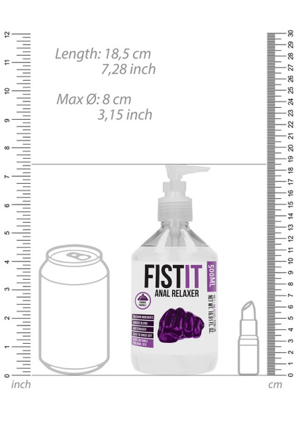 Pharmquests Fist It Anal Relaxer 500 ml Pump Gel | Fisting Anal Sex Penetration Lube