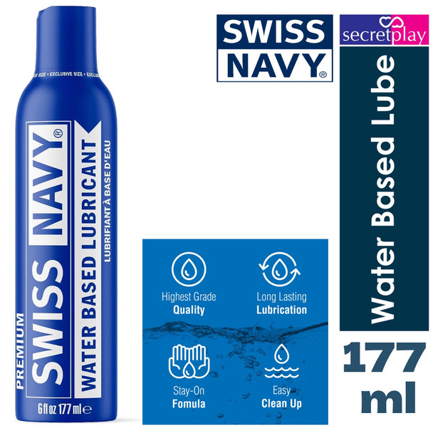 Swiss Navy Premium Water Based Personal Lubricant 177ml |  Vaginal Anal Intimate |  Sex Lube