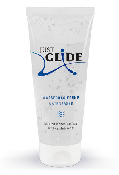 Just Glide Water Based Lubricant | 200 ml | Odourless Colourless Vegan | Sex Lube