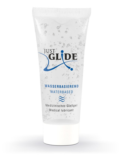 Just Glide Water Based Lubricant | 20 ml | Odourless Colourless Vegan | Sex Lube
