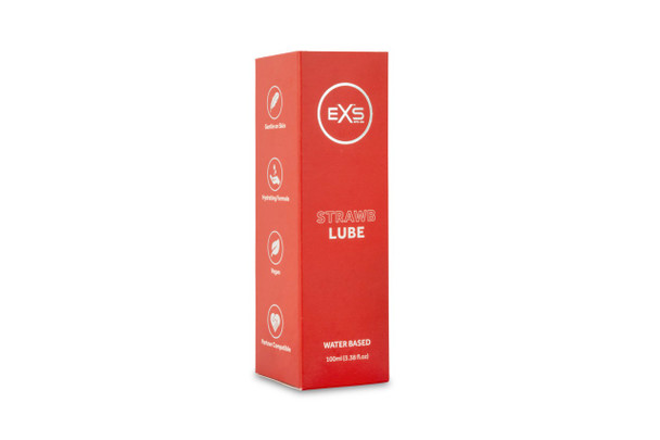 EXS Premium Strawberry Lube 100ml | Water Based Sex Lubricant | Vegan