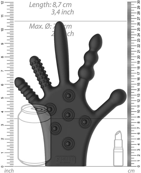 Shots Fisting Silicone Stimulation Glove | Dotted Textures Fist It Glove