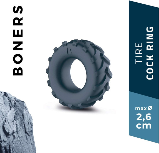  Boners Tire Cock Ring | Extra Thick Stretchy | Silicone Penis Increased Stamina