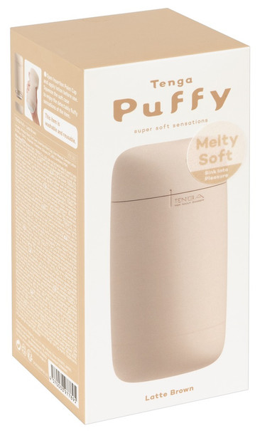 Tenga Puffy Male Masturbator Stroker | Super Soft Silicone Sex Toy | Latte Brown