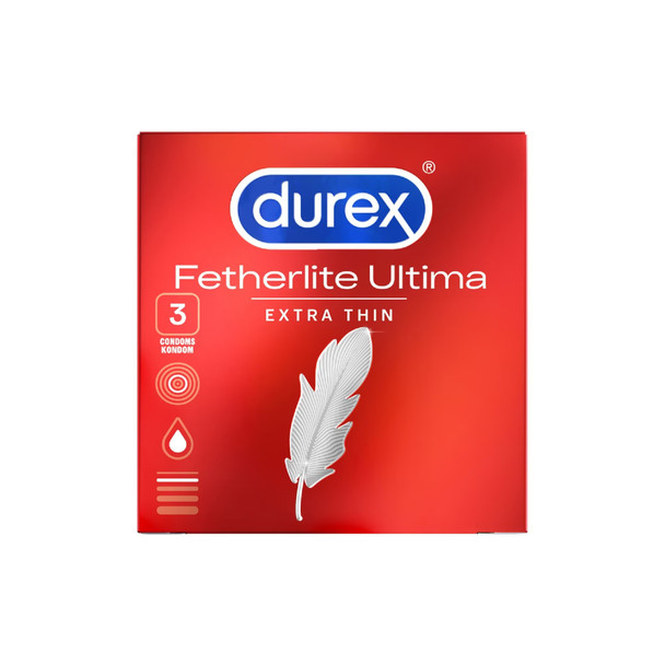 18 x Durex Fetherlite Thin Condoms ( 6 x Pack 3 ) | Sealed Pack | Width 52.5mm | Sensitive