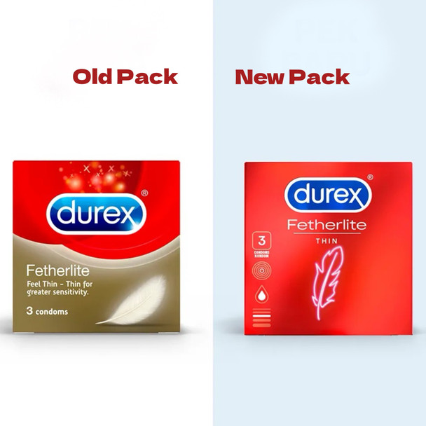 18 x Durex Fetherlite Thin Condoms ( 6 x Pack 3 ) | Sealed Pack | Width 52.5mm | Sensitive 