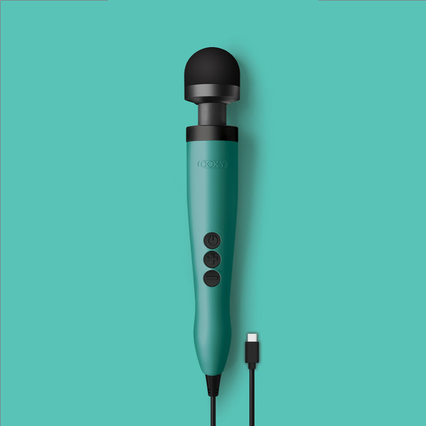 Doxy USB-C Wand Body Massager | Multi Speed Strong Vibration Vibrator | Turquoise