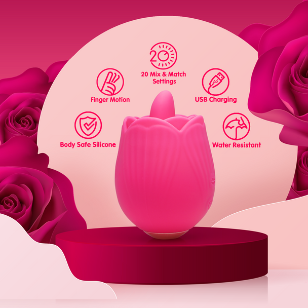 Skins Rose Buddies Rose Flix |  Vibrators Clitoral Tongue Stimulator  | Women Sex Toys