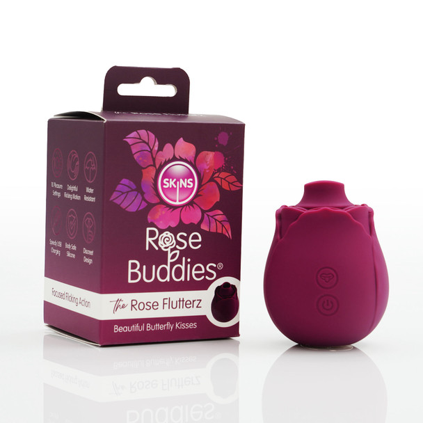 Skins Rose Buddies Rose Flutterz | Vibrators Clitoral Tongue Stimulator | Women Sex Toys