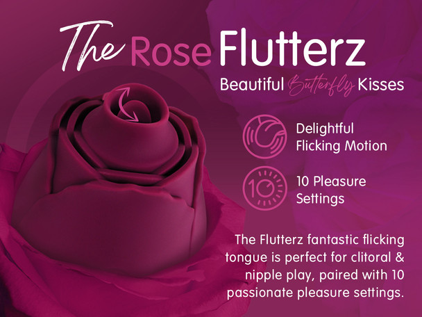 Skins Rose Buddies Rose Flutterz | Vibrators Clitoral Tongue Stimulator | Women Sex Toys