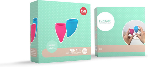 Fun Factory Fun Cup Menstrual Cup | Set of 2 Size A | Silicone Reusable Period Protection Cup |