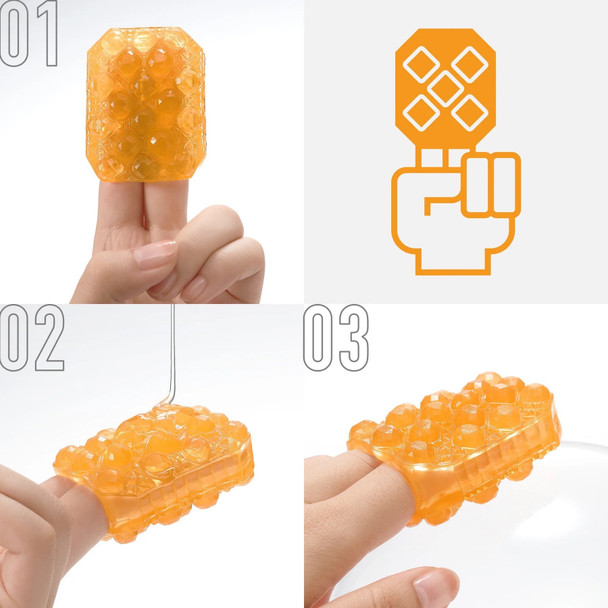 Tenga Uni Topaz  Finger Masturbator Sleeve | Textured Stretchable Unisex Sex Toy