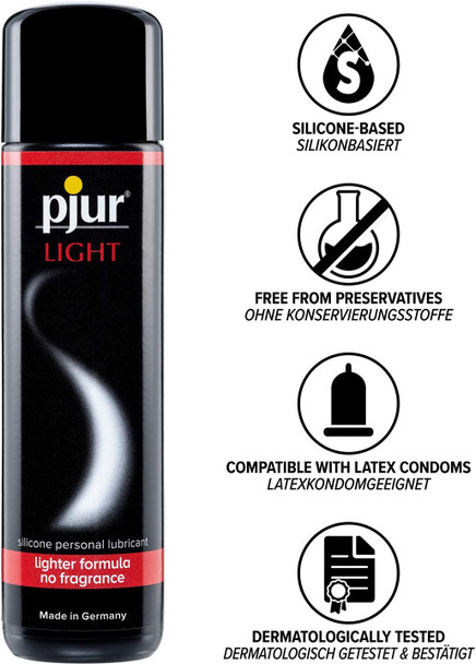 2 x Pjur Light Silicone Based Personal Lubricant 100ml I Massage Gel Sex Lube