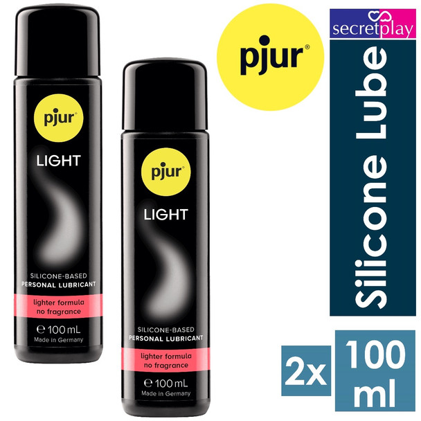2 x Pjur Light Silicone Based Personal Lubricant 100ml I Massage Gel Sex Lube