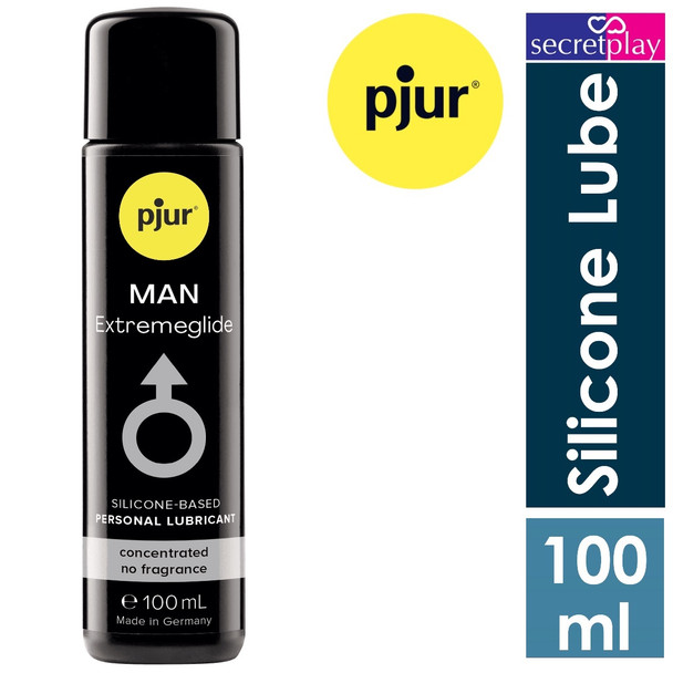 2 x Pjur Man Premium Extremeglide 100ml Lube | For Men Highly Concentrated Silicone Based Sex Lubricant