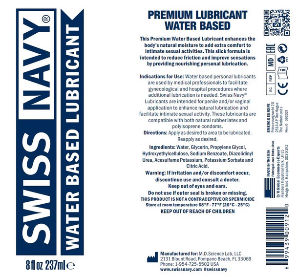 Swiss Navy Premium Water Based Personal Lubricant 29.5ml | Vaginal Anal Intimate | Premium Glide Sex Lube