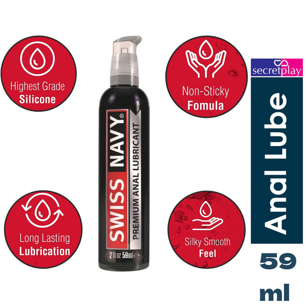 Swiss Navy Premium Silicone Based Anal Lubricant 59ml |  Vaginal Anal Intimate |  Personal Intimate Sex Lube