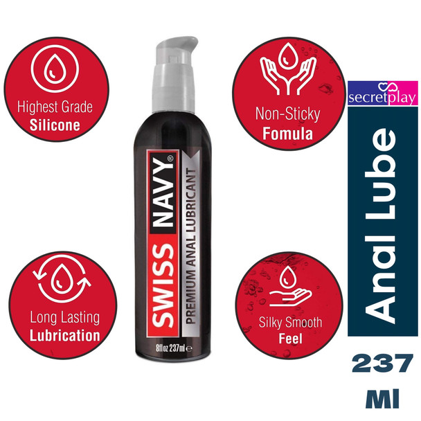 Swiss Navy Premium Silicone Based Anal Lubricant 237ml | Vaginal Anal Intimate | Personal Intimate Sex Lube