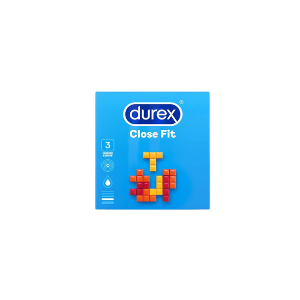 18 x  Durex Close Fit Condoms  ( 6 x Pack 3 ) | Nominal Width 49mm | Tighter Fit Slim Snug Trim Size Condoms 