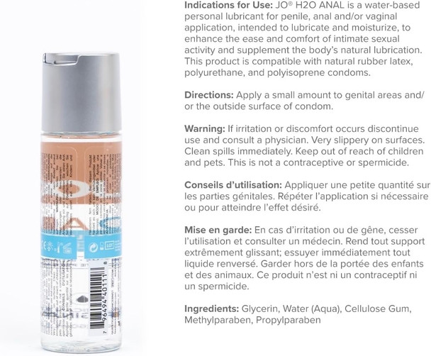 System JO H2O Anal Original Water Based Lubricant 240ml | Personal Sex Lube