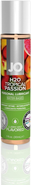 System JO H2O Flavours Tropical Passion Water Based Lubricant 30ml Personal Sex Lube