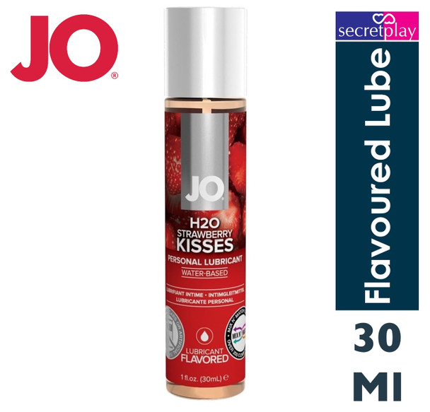 System JO H2O Flavours Strawberry Water Based Lubricant 30ml Personal Sex Lube