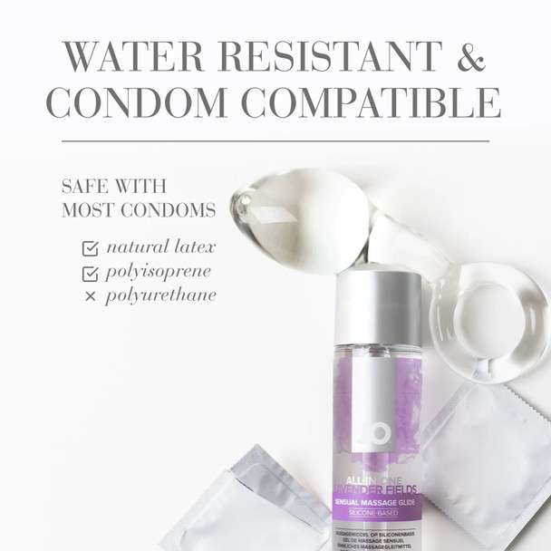 System Jo Lavender All-in-One Sensual Massage Glide 30ml | Silicone Based Long Lasting Glide