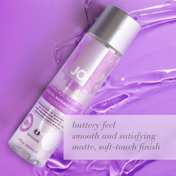 System Jo Lavender All-in-One Sensual Massage Glide 30ml | Silicone Based Long Lasting Glide