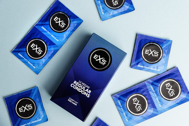 24 Exs Regular Condoms | 2 x Box of 12 | Vegan | Comfy Fit Strong Condoms |
