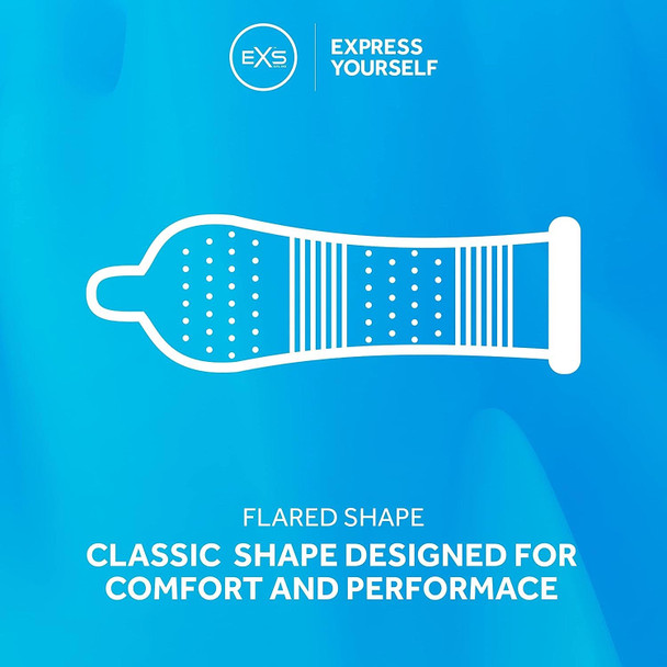 24 Exs Ribbed Dotted Flared Condoms | 2 x Pack of 12 | Vegan | Orgasmic Stimulation Condoms
