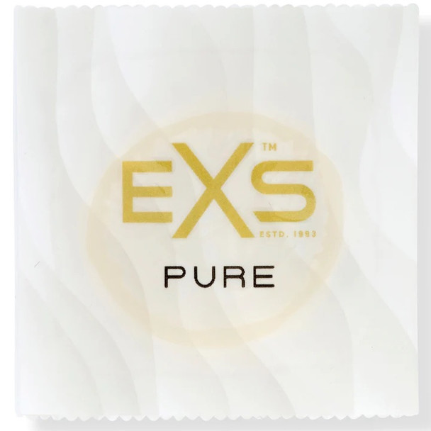 Exs Pure Condoms Box of 12 | Premium Ultra Thin Latex | Fully Sustainable Vegan