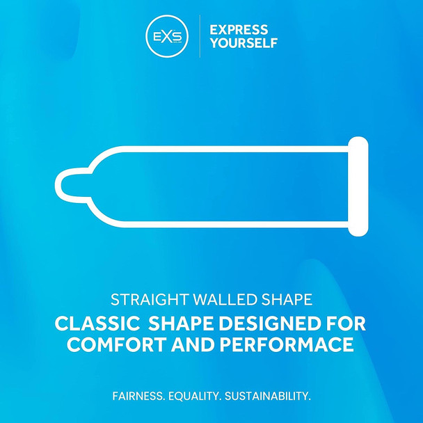 Exs Pure Condoms Box of 12 | Premium Ultra Thin Latex | Fully Sustainable Vegan