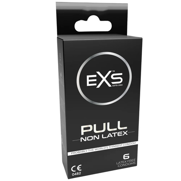6 x EXS Pull Non-Latex Condoms | Thinnest Quality Condoms | 0.008mm Thickness