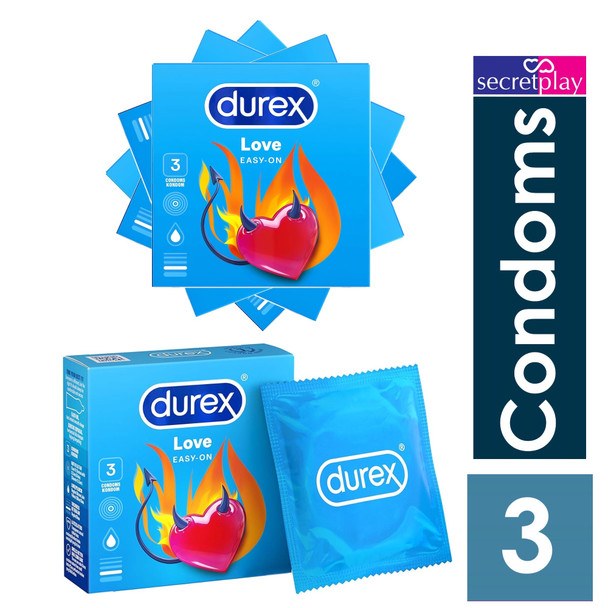 6 x Durex Love Condoms ( 2 x Pack 3 ) | Sealed Box | Nominal Width 52mm | Comfort and Fit 